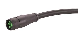 HARTING 21342900642015 Circular Cable Assembly, Size 15, Circular Receptacle to Free End, 6 Ways, 4.9 ft, 1.5 m