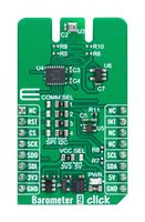MIKROELEKTRONIKA MIKROE-6035 Add-On Board, Barometer 9 Click, ENS220, Barometric Pressure/Temperature Sensor, I2C, SPI, 3.3V/5V