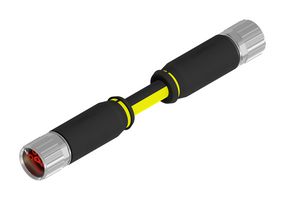 AMPHENOL CONEC 58-25000 Circular Cable Assembly, 5P+4S, Circular Receptacle to Circular Receptacle, 9 Ways, 3.3 ft, 1 m