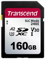 TRANSCEND TS160GSDC240I Flash Memory Card, 3D NAND, SD Card, UHS-1, Class 2, Class 30, V30, 160 GB