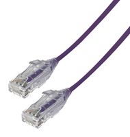 VIDEK 2994-8PR Ethernet Cable, LSZH, Cat6, RJ45 Plug to RJ45 Plug, UTP (Unshielded Twisted Pair), Purple, 8 m