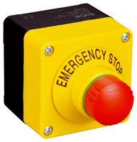 SICK ES21-SA13H1 Safety Command Device, Emergency Stop Pushbutton, 2 NC, 1 NO, 2 x M20 Cable Gland, Surface Mount