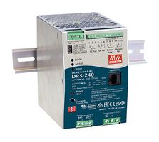 MEAN WELL DRS-240-24 AC/DC DIN Rail Power Supply (PSU), Built-in MODBus, ITE & Industrial, 1 Output, 240 W, 24 V, 10 A