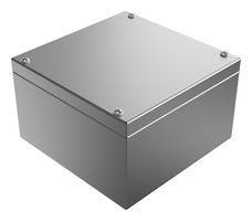 ROSE 37202012 Metal Enclosure, w/Mounting Hole, Industrial, Stainless Steel, 200 mm, 200 mm, 121 mm, IP66