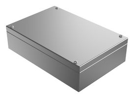 ROSE 37302008 Metal Enclosure, w/Mounting Hole, Industrial, Stainless Steel, 300 mm, 200 mm, 81 mm, IP66
