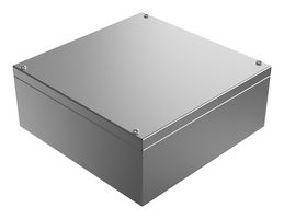 ROSE 37303012 Metal Enclosure, w/Mounting Hole, Industrial, Stainless Steel, 300 mm, 300 mm, 121 mm, IP66