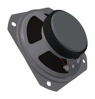 PUI AUDIO AS07708PS-7-WR-R Speaker, 20kHz to 200Hz, 8 ohm, 90dBA, 8W, Round with Square Frame, Panel Mount
