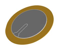 PUI AUDIO AB2745BF Piezo Bender, 4.5 kHz, 0.016 UF, 500 ohm, 27 mm D x 0.51 mm H