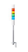 PATLITE LR4-402LJBW-RYGB Signal Tower, 4 Tier, Amber, Blue, Green, Red, 85 dB, Cable, 4 Tone, 24VDC, IP54, NEMA 4X, NEMA 13