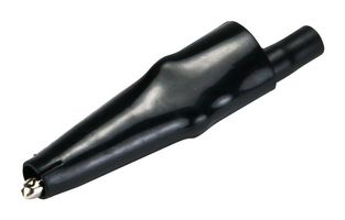 CAL TEST ELECTRONICS CTM-63-0 Alligator Clip, Insulated, 10A, 7.9 mm Jaws Open, Black, CTM-63 Series