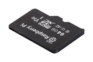 RASPBERRY-PI PI OS - 64GB MicroSDXC Card, Preinstalled with Pi OS, A2-Class, 64 GB, Raspberry Pi 4 & 5 Boards