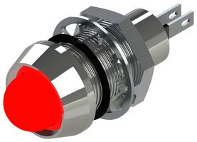 MARL 514-105-21 LED Panel Mount Indicator, Red, 12 VDC, 12.7 mm, 20 mA, 100 mcd, IP67