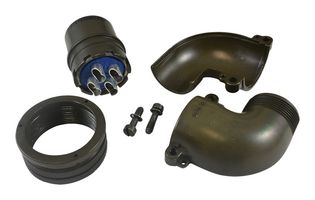 AMPHENOL INDUSTRIAL 97-3108B-22-22S Circular Connector, 97 Series, MIL-DTL-5015 Series, Right Angle Plug, 4 Contacts, Solder Socket