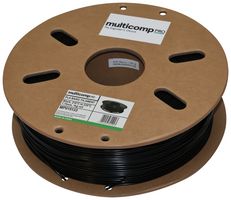 MULTICOMP PRO MP015133 3D Printer Filament, 1.75mm, Black, PLA (Polylactide), 210°C to 230°C