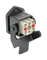 HARTING 10810070304 Heavy Duty Connector, IP54, 4 Contact fused, Han Protect Series, Cable Mount, Receptacle