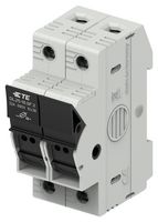 TE CONNECTIVITY 1SNF100025R0000 Fuse Holder, Modular, DIN Rail, 2 Fuses, 32 A, 690VDC, 690VAC, 10mm x 38mm, Screw Clamp