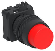 TE CONNECTIVITY - ALCOSWITCH IPE22EXRD Industrial Pushbutton Switch, IPE Series, 22.5 mm, SPST-1NC / 1NO, Momentary, Round Raised, Red