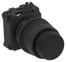 TE CONNECTIVITY - ALCOSWITCH IPE22EXBK Industrial Pushbutton Switch, IPE Series, 22.5 mm, SPST-1NC / 1NO, Momentary, Round Raised, Black