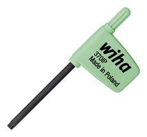WIHA 27620 L Key, Flag Handle, 15IP, 45mm Blade, Black Oxidised, Chrome Vanadium Steel, 370IP Series
