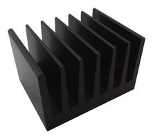 FISCHER ELEKTRONIK SK 100 50 SA Heat Sink, Standard Extruded, Black Anodized, 2.5 °C/W, 66 mm, 40 mm, 50 mm