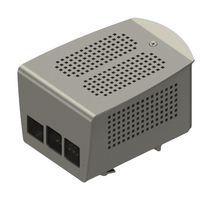 FISCHER ELEKTRONIK RSP 4 H ME KL CA Shell Case, 71 x 100.2 x 59.4mm, Rail Mount/Natural Anodised/Active Cooler, Raspberry Pi 5 SBC