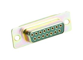 ITT CANNON DEM-9S D Sub Connector, Standard, Receptacle, D*M Series, 9 Contacts, DE, Solder Cup