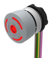 EAO 84-6241.2B40 Emergency Stop Switch, Grey, Round, DPST-NC, Twist to Release, Cable, 3 A, 120 V