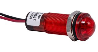DIALIGHT 659-2506-103F LED Panel Mount Indicator, Watertight, Red, 60 VDC, 12.7 mm, 28 mA, 2.2 cd, IP67, NEMA 4X