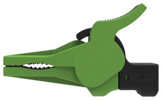 SCHUTZINGER 99022717 Insulated Crocodile Clip, 41 mm Jaws Open, Green, 32 A Current, 1 kV, SAK 9230 Series