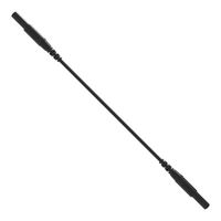 SCHUTZINGER 99014984 Banana Test Lead, 4mm Banana Plug, Shrouded, 4mm Banana Plug, Shrouded, 6.6 ft, 2 m, Black, 16 A
