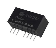 CUI DQQ3-48-S3-S Isolated Through Hole DC/DC Converter, ITE, SIP, 4:1, 3 W, 1 Output, 3.3 VDC