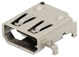 TE CONNECTIVITY 2494822-1 HDMI Connector, D Type, Submerged Plate, 19 Contacts, Receptacle, PCB Mount