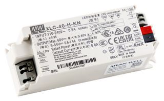 MEAN WELL XLC-40-H-KN LED Driver, LED Lighting, 40 W, 54 V, 1.4 A, Constant Power, 100 VAC