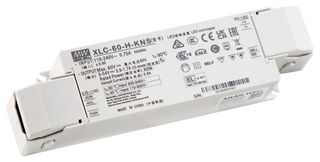 MEAN WELL XLC-60-H-KNS LED Driver, w/Strain-Relief, LED Lighting, 60 W, 54 V, 1.7 A, Constant Power, 100 VAC
