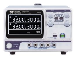 TELEDYNE LECROY T3PS23203 Bench Power Supply, Adjustable, 2 Output, 0 V, 32 V, 0 A, 3 A
