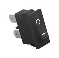 WURTH ELEKTRONIK 471013264143 Rocker Switch, SPST-NO, Non Illuminated, Panel, Snap-In, Black, WS-RSTV Series