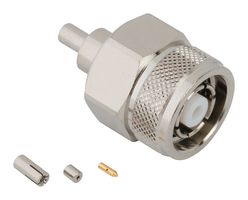 AMPHENOL RF 031-6978 RF / Coaxial Connector, TNC RP Coaxial, Straight Plug, Solder, Crimp, 50 ohm, 0.81mm Micro, Brass