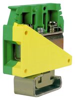HELLERMANNTYTON TE.50/0 DIN Rail Mount Terminal Block, Earth, 35mm Rail, 2 Ways, 50 mm², Screw