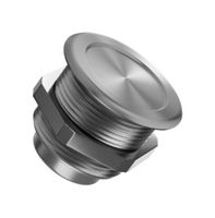 MULTICOMP PRO MP015460 Vandal Resistant Switch, MP Piezo Switch, 19 mm, SPST-NO, Momentary, Round Flat, Natural
