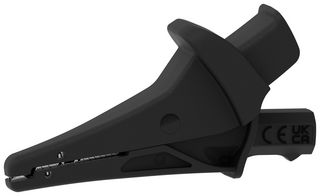 MULTICOMP PRO MP-AC-1500V-BL Safety Alligator Clip, Black, 1.5kV Voltage, 20A Current, 25mm Jaw Opening