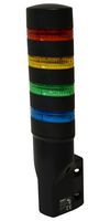 IDEC LD6A-4WQB-RYGS LED Tower, 4 Tier, Wall Mount, Blue/Green/Red/Yellow, Wire Leaded, Steady, IP65, 24V, -25 to 55°C