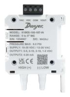 DWYER 616KX-200-104-IN Pressure Transmitter, 0 to 1 Inch-H2O, ± 2%, Differential, Uni-Directional, Air/Non-Combustible Gas