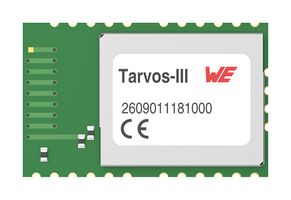 WURTH ELEKTRONIK 2609011081000 Radio Module, UART, 870 MHz, 400 Kbps, 26 mA, 2.2 to 3.8 V, 14 dBm, Tarvos-III WIRL-PRO8 Series