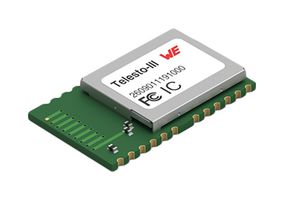 WURTH ELEKTRONIK 2609011091000 Radio Module, UART, 927.5 MHz, 400 Kbps, 26 mA, 2.2 to 3.8 V, 15 dBm, Telesto-III WIRL-PRO9 Series