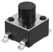 GCT SWT0211-050010GSA Tactile Switch, SPST-NO, SWT0211 Series, Top Actuated, Surface Mount, Round Button, 100 gf