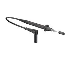 STAUBLI 66.9008-100-21 Test Tip Probe, Test Tip Probe, 4mm Right Angle Banana Plug, Shrouded, 3.3 ft, 1 m, Black, 20 A