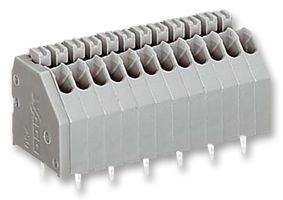 WAGO 250-405. Wire-To-Board Terminal Block, 2.5 mm, 5 Ways, 24 AWG, 20 AWG, 0.5 mm², Push In