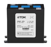 TDK B25645A2677K003 Power Film Capacitor, Bio-Based Polypropylene Film, 670 µF, ± 10%, DC Link, Chassis Mount