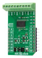 MIKROELEKTRONIKA MIKROE-6651 Add-On Board, ADC 27 Click, MAX1302, 16Bit SAR ADC, QSPI, SPI, 3.3V/5V in