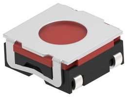 TE CONNECTIVITY - ALCOSWITCH STS26A26RJTTR Tactile Switch, SPST-NO, STS Series, Top Actuated, Surface Mount, Round Button, 260 gf
